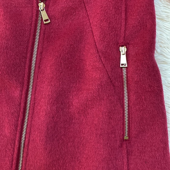 🎉HP🎉 Loft Wool Blend Moto Coat 💗 Raspberry - Picture 12 of 16